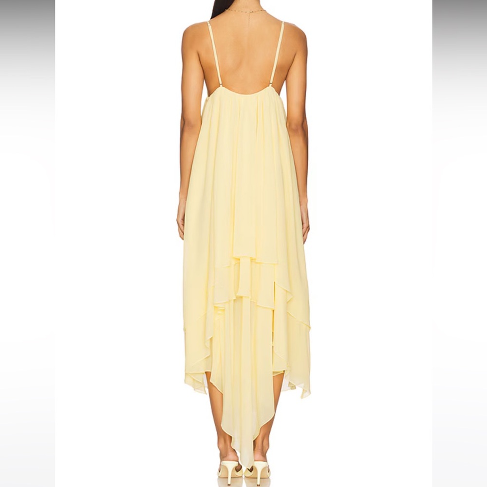 Lovers + Friends Pale Yellow Spaghetti Strap Midi Dress - Picture 2 of 7